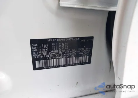 2024 Subaru Legacy Premium z USA, uszkodzony, nr VIN 4S3BWAD65R3029128